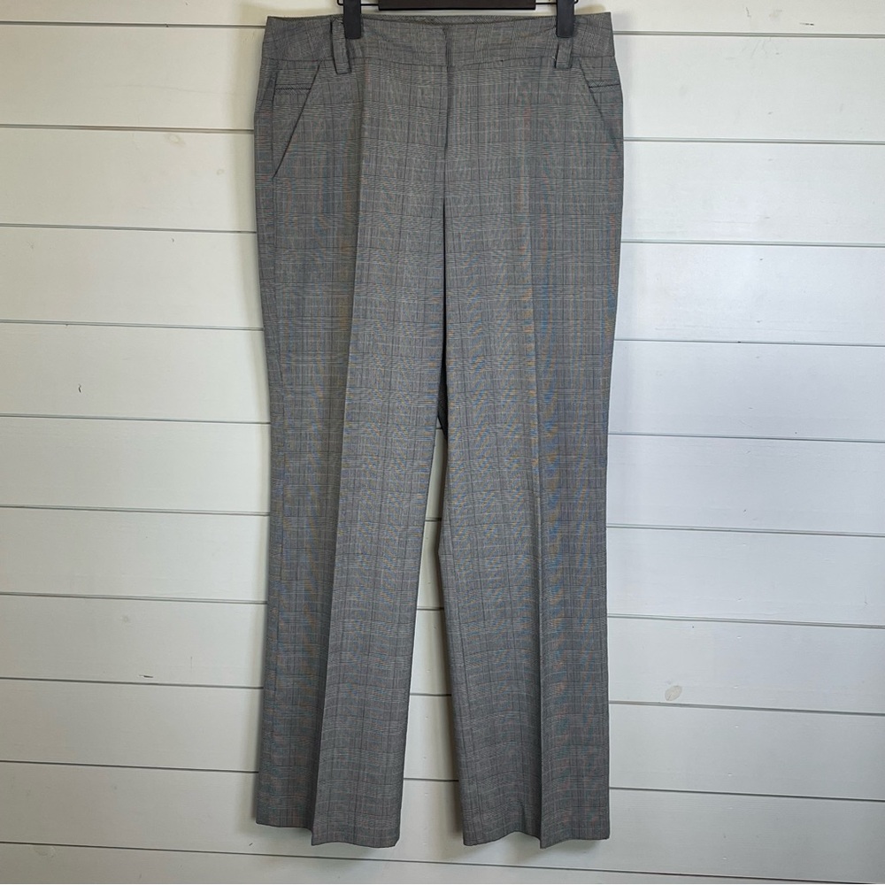 Larry Levine plaid gray dress pants women’s size 8